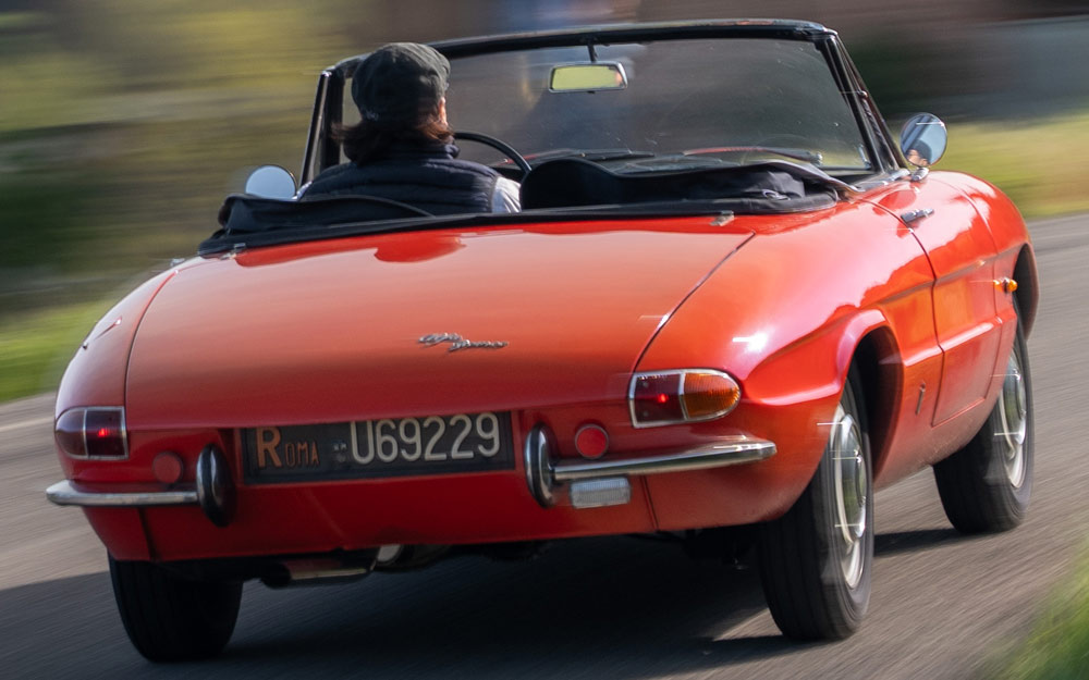 Posteriore dell Alfa Romeo Spider Duetto 1600 Prima Serie